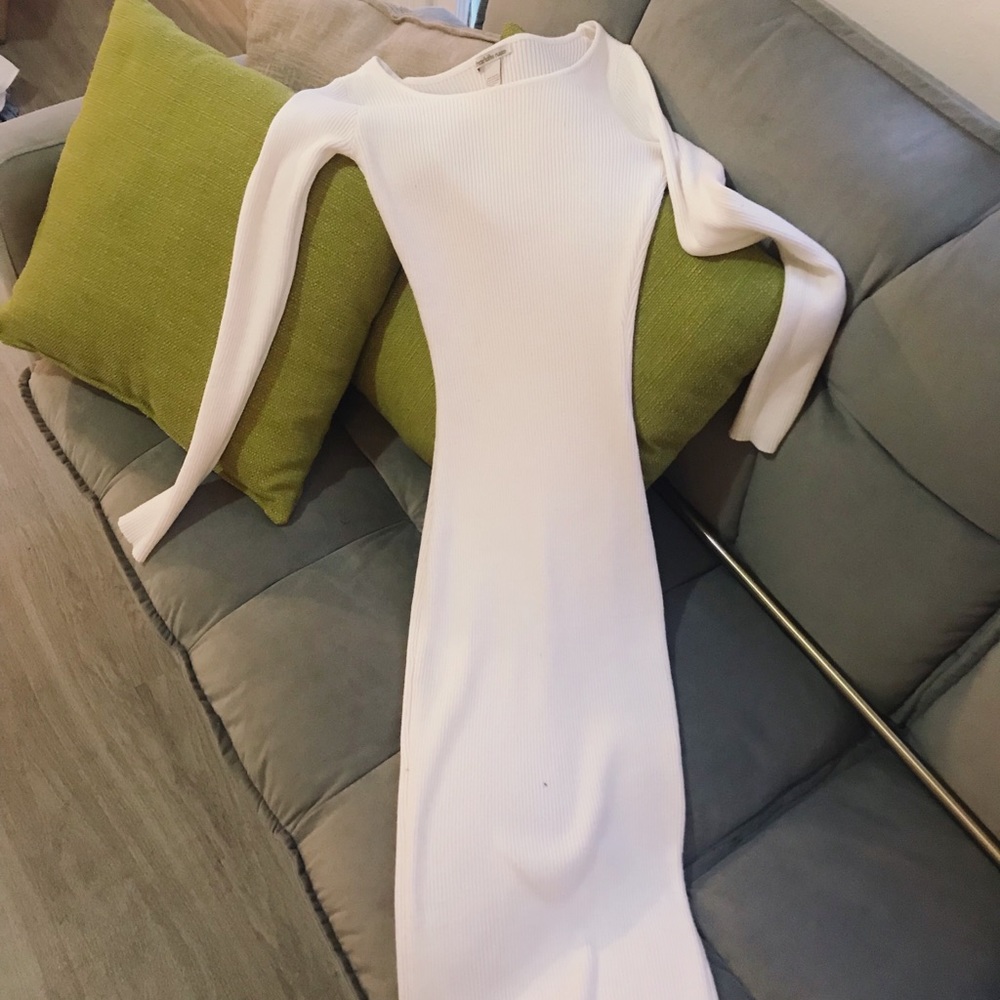 White long sleeve dress Small